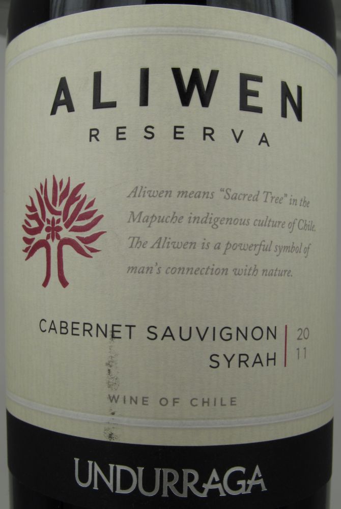 Viña Undurraga S.A. ALIWEN Reserva Cabernet Sauvignon Syrah 2011, Основная, #1021