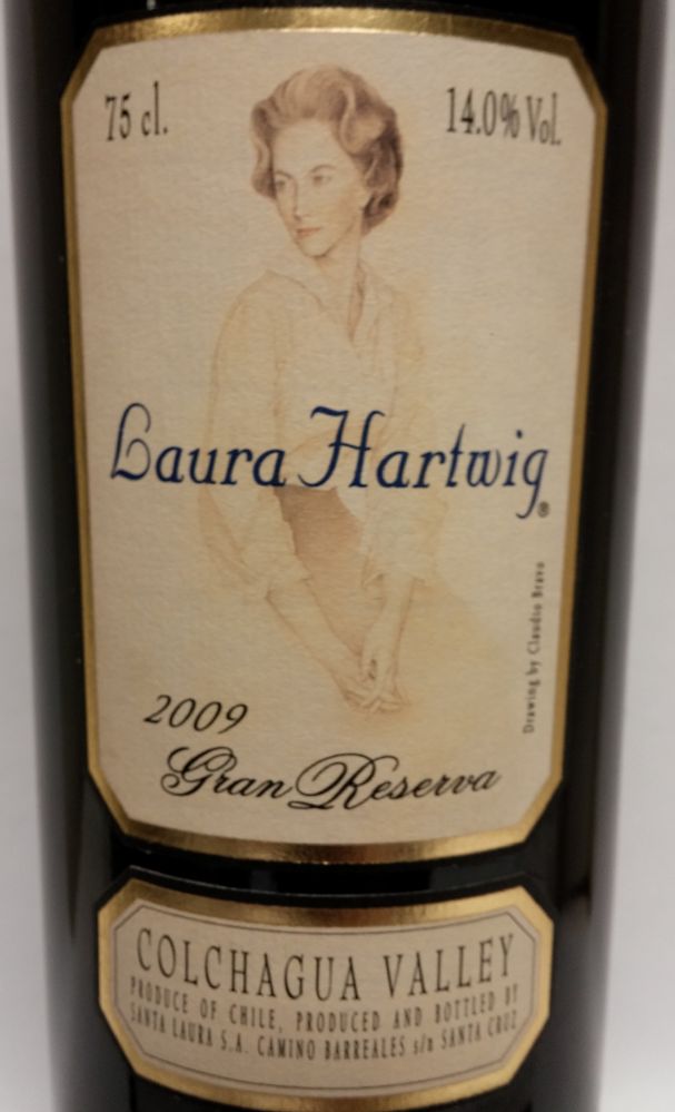 Comercial Santa Laura S.A. Laura Hartwig Gran Reserva D.O. Colchagua Valley 2009, Основная, #1042