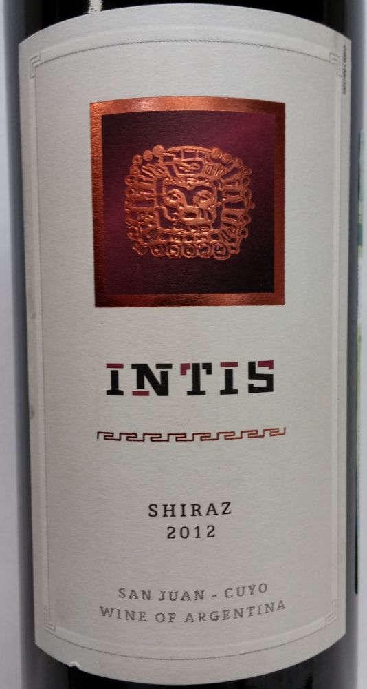 Finca Las Moras INTIS Shiraz 2012, Лицевая, #1071