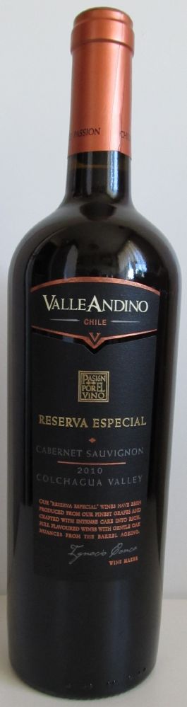 Agricola y Comercial Santa Camila S.A.  Valle Andino Reserva Especial Cabernet Sauvignon 2010, Лицевая, #11