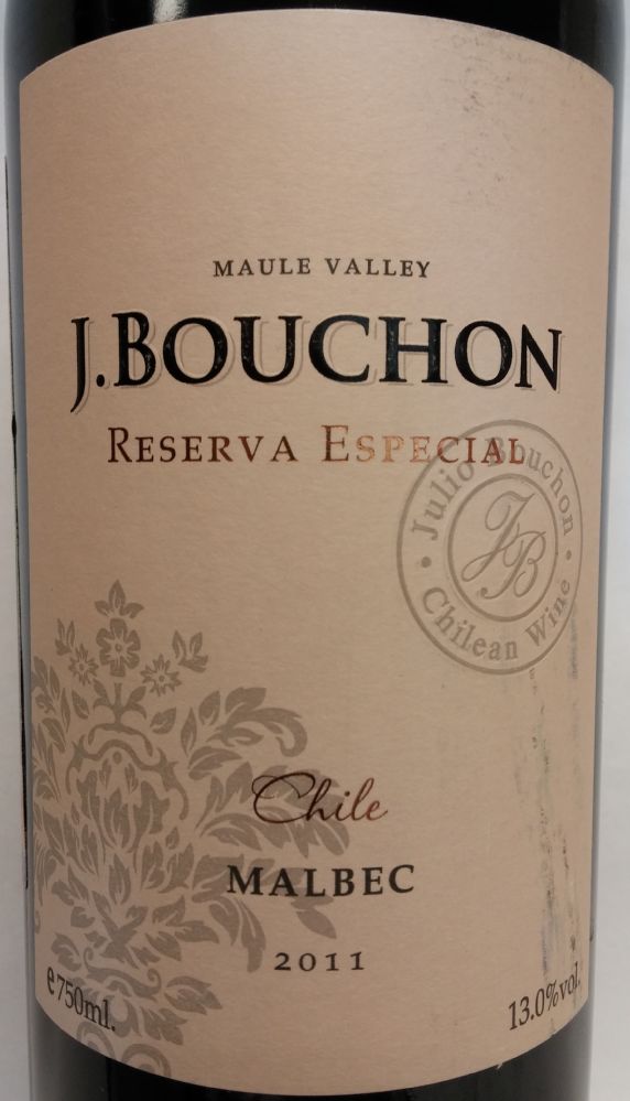 Viña J.Bouchon S.A. Reserva Especial Malbec D.O. Maule Valley 2011, Лицевая, #1103