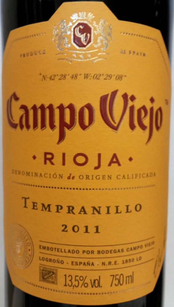 Bodegas Campo Viejo Tempranillo DOCa Rioja 2011, Основная, #1159