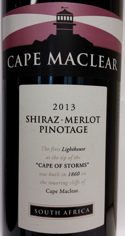 African Pride Wines Pty Ltd CAPE MACLEAR Shiraz Merlot Pinotage 2013, Основная, #1169