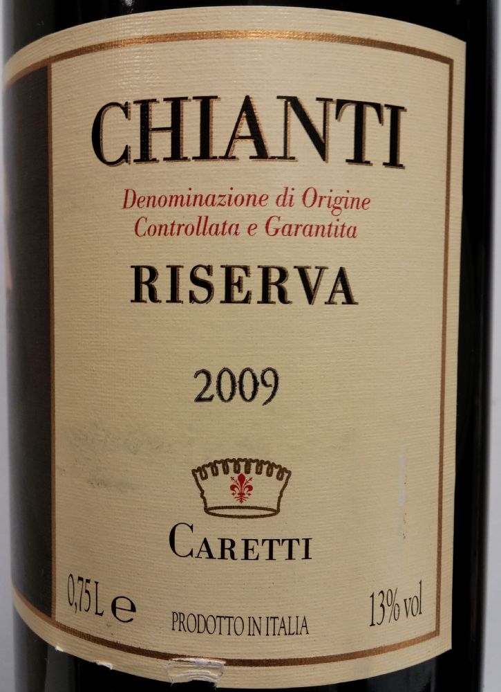 Cantina dei Vini Tipici dell'Aretino Sca Caretti Chianti Riserva DOCG 2009, Лицевая, #1173