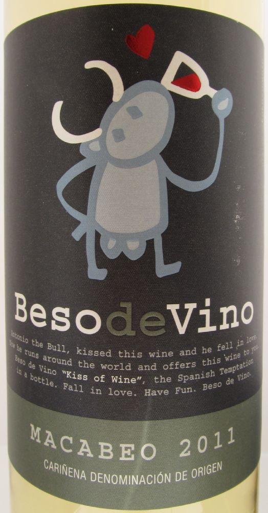 Grandes Vinos y Viñedos S.A. Beso de Vino Macabeo DO Cariñena 2011, Основная, #1201