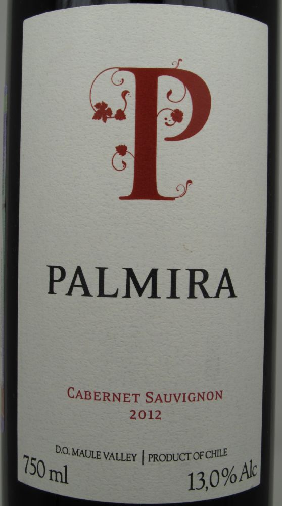 Viña Casa Donoso S.p.a. Palmira Cabernet Sauvignon Syrah 2012, Лицевая, #1213