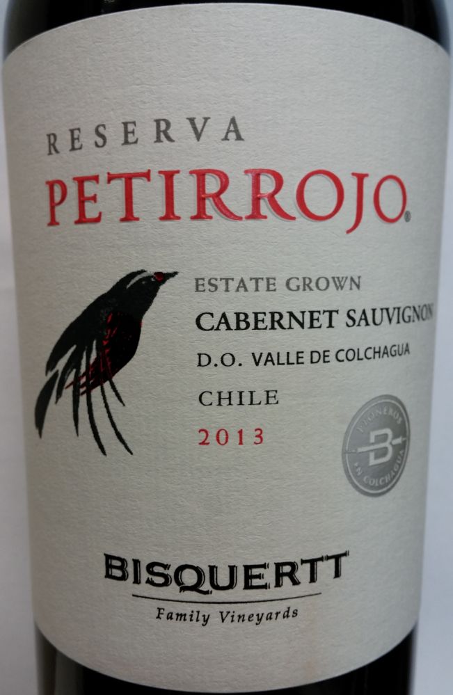 Viña Bisquertt Ltda Reserva PETIRROJO Cabernet Sauvignon D.O. Colchagua Valley 2013, Основная, #1301