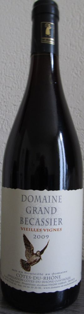E.A.R.L. Philip Ladet Domaine Grand Becassier Vieilles Vignes Côtes du Rhône AOC/AOP 2009, Лицевая, #1370