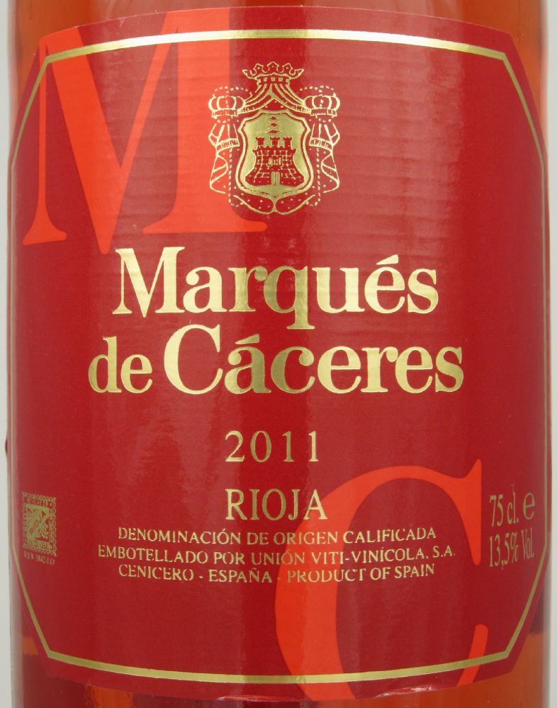 Unión Viti-Vinícola S.A. Marqués de Cáceres DOCa Rioja 2011, Основная, #138
