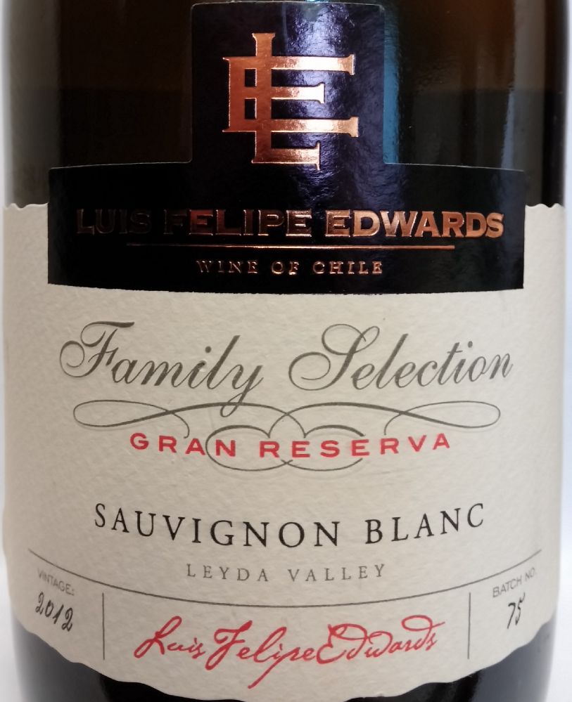 Viña Luis Felipe Edwards Family Selection Gran Reserva Sauvignon Blanc 2012, Основная, #1418