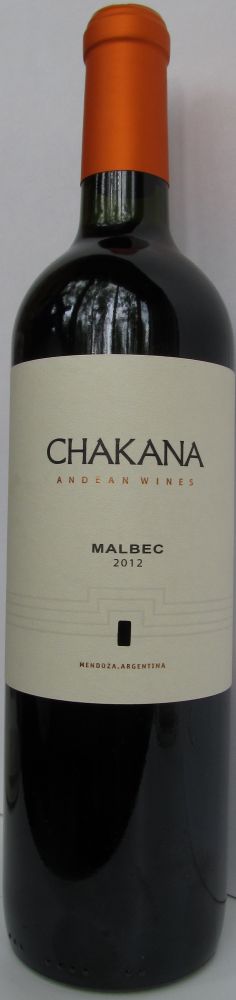 PROVIVA S.R.L. CHAKANA Malbec 2012, Лицевая, #1452