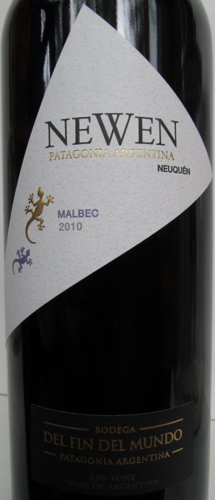 Bodega del Fin del Mundo S.A. NEWEN Malbec I.G. Neuquén 2010, Лицевая, #1455