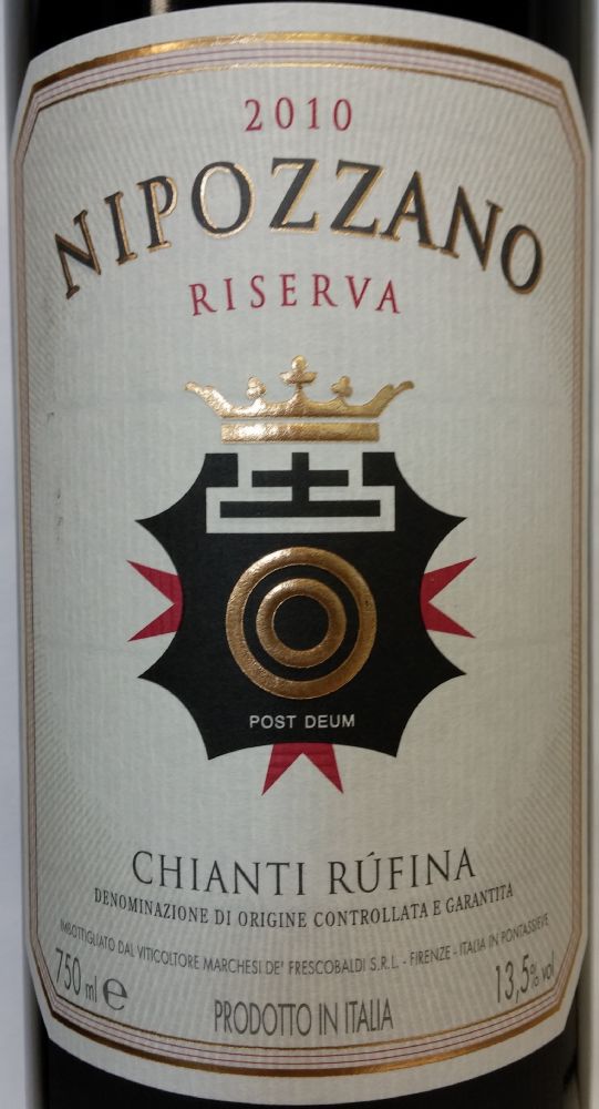 Marchesi de' Frescobaldi Srl NIPOZZANO Chianti Rufina Riserva DOCG 2010, Основная, #1492