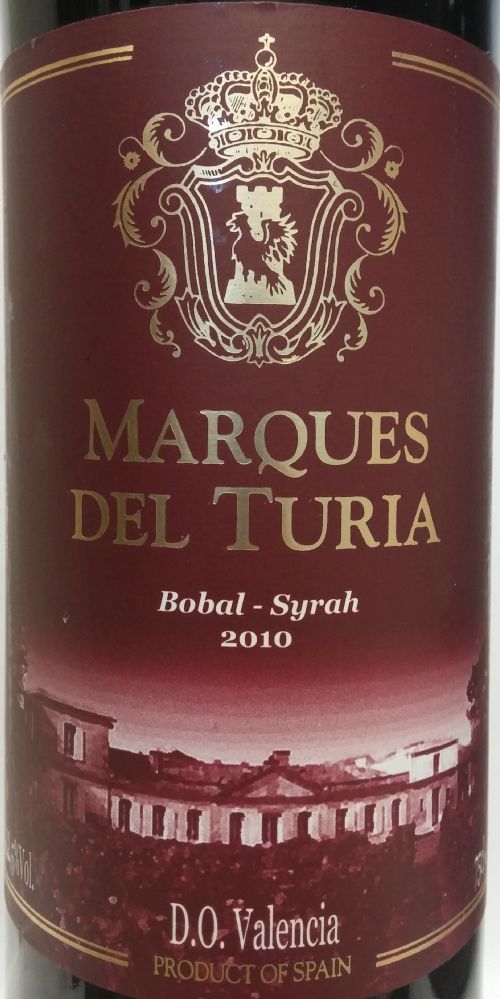 Vicente Gandía Plá S.A. Marques del Turia Bobal Syrah DO Valencia 2010, Основная, #1507