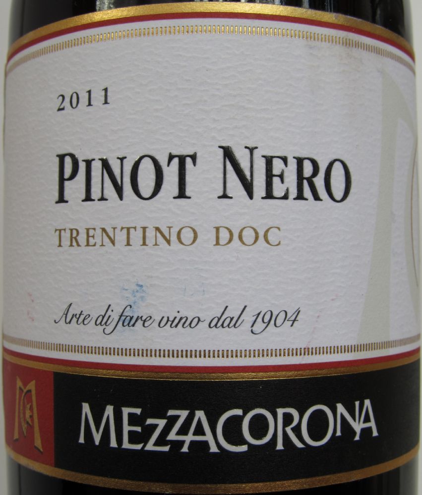 Nosio S.p.a. MEZZACORONA Pinot Nero Trentino DOC 2011, Основная, #1532