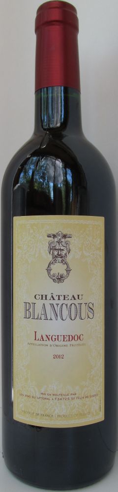 Advini S.A. Château BLANCOUS Languedoc AOC/AOP 2012, Лицевая, #1608