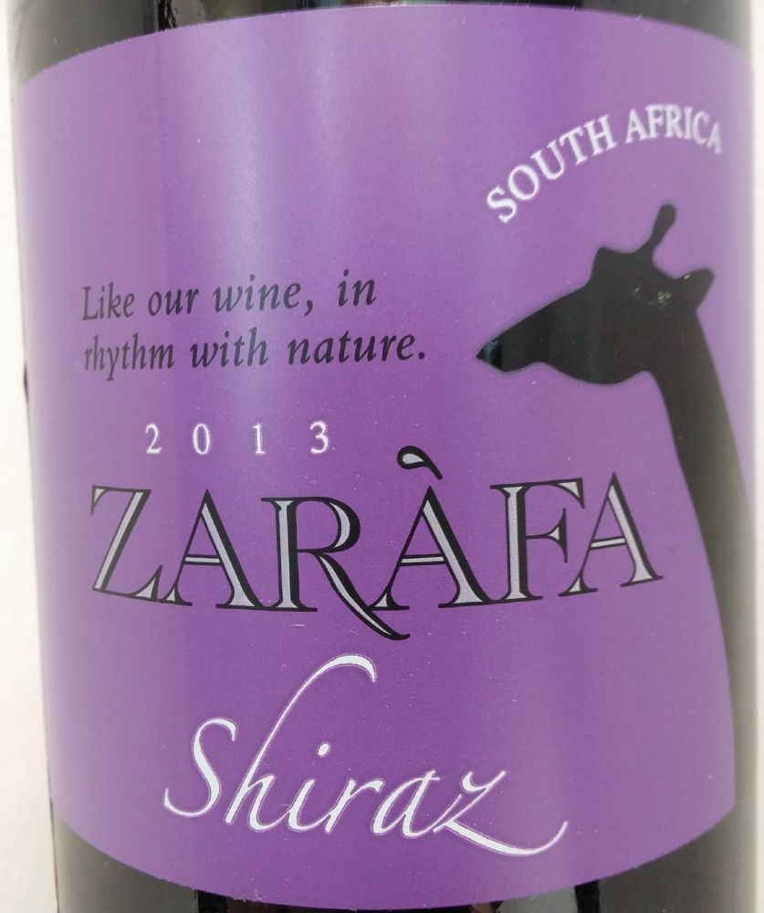 LATARIE (PTY) Ltd ZARÀFA Shiraz 2013, Основная, #1758