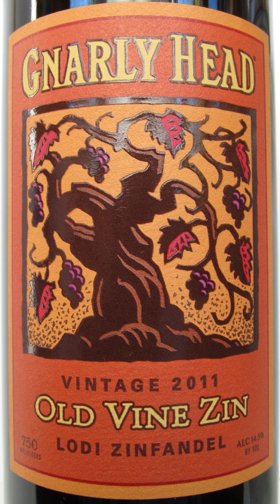 Gnarly Head Cellars Old Vine Zin Zinfandel AVA Lodi 2011, Основная, #1797