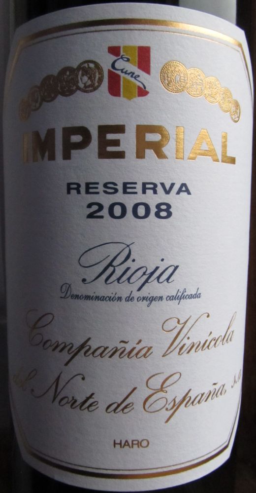 Compañía Vinícola del Norte de España S.A. IMPERIAL Reserva DOCa Rioja 2008, Основная, #1824