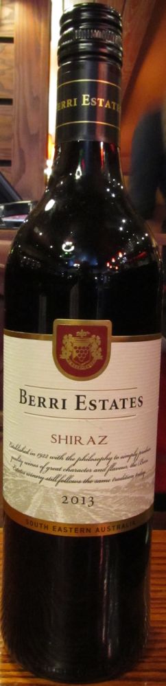 Berri Estates Winery Shiraz 2013, Лицевая, #1843