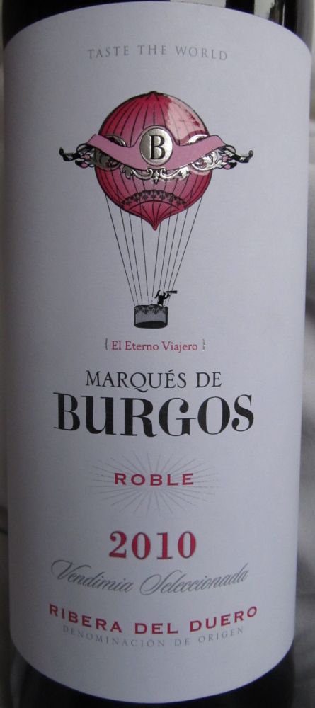 Bodegas LAN S.A. Marqués de Burgos Roble Vendimia Seleccionada DO Ribera del Duero 2010, Основная, #1859