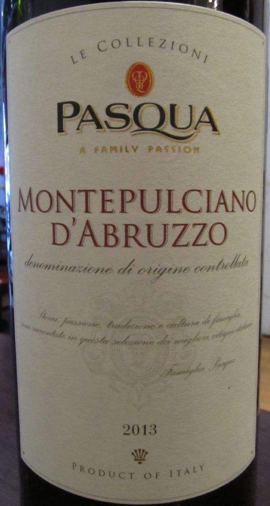 Pasqua Vigneti e Cantine S.p.a. Montepulciano d'Abruzzo DOC 2013, Основная, #1875