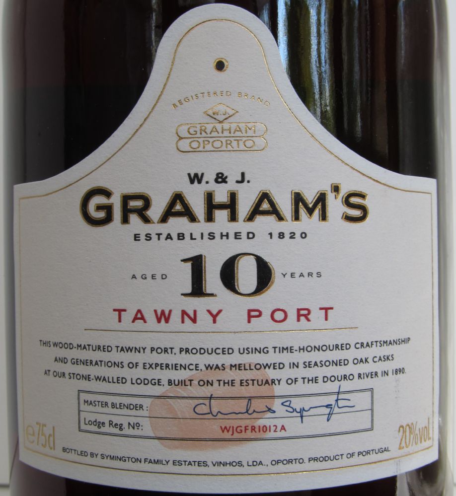 Symington Family Estates Vinhos Lda W & J Graham's aged 10 years TAWNY PORT DOP Porto БГ, Основная, #1890