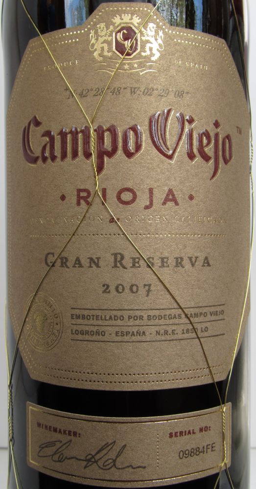 Bodegas Campo Viejo Gran Reserva DOCa Rioja 2007, Основная, #1898