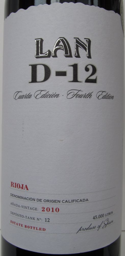 Bodegas LAN S.A. D-12 Fourth Edition DOCa Rioja 2010, Основная, #1932