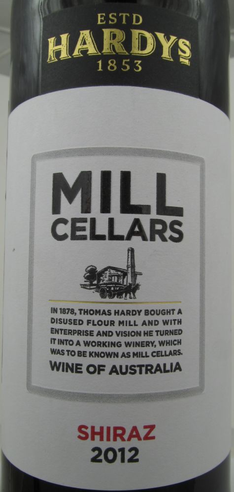 Thomas Hardy & Sons Mill Cellars Shiraz 2012, Основная, #2033