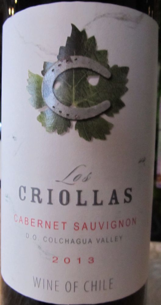 Viñedos Errazuriz Ovalle S.A. Los CRIOLLAS Cabernet Sauvignon D.O. Colchagua Valley 2013, Основная, #2057