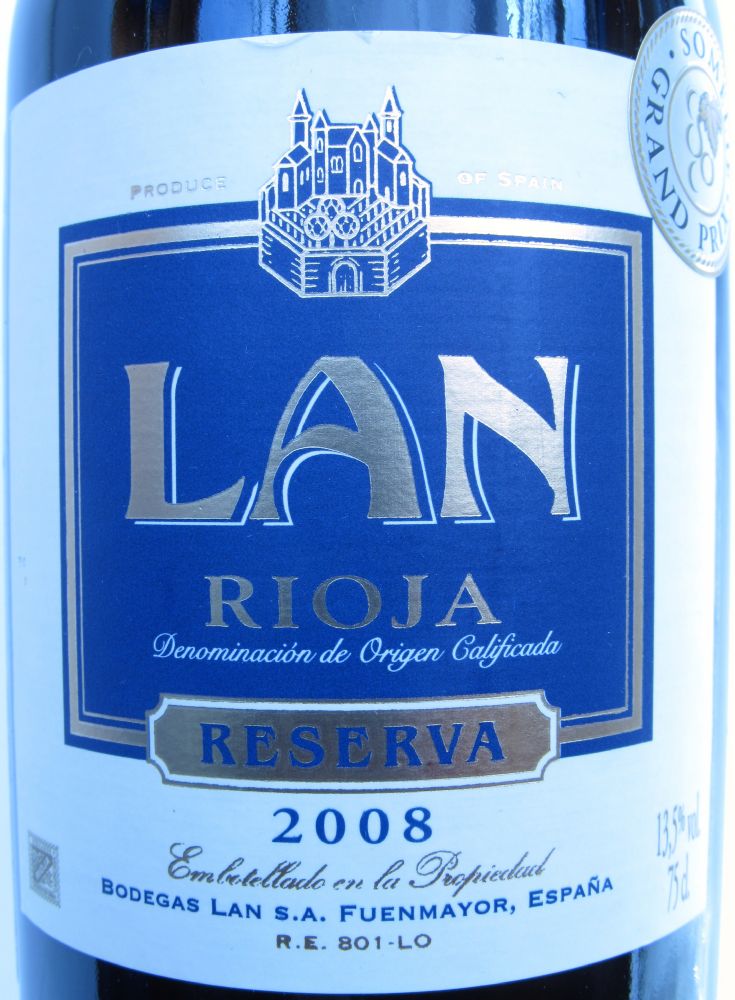 Bodegas LAN S.A. Reserva DOCa Rioja 2008, Основная, #2071