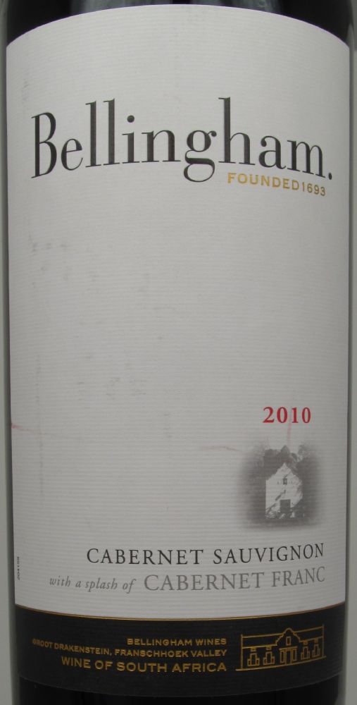 DGB (Pty) Ltd Bellingham Cabernet Sauvignon Cabernet Franc 2010, Лицевая, #211