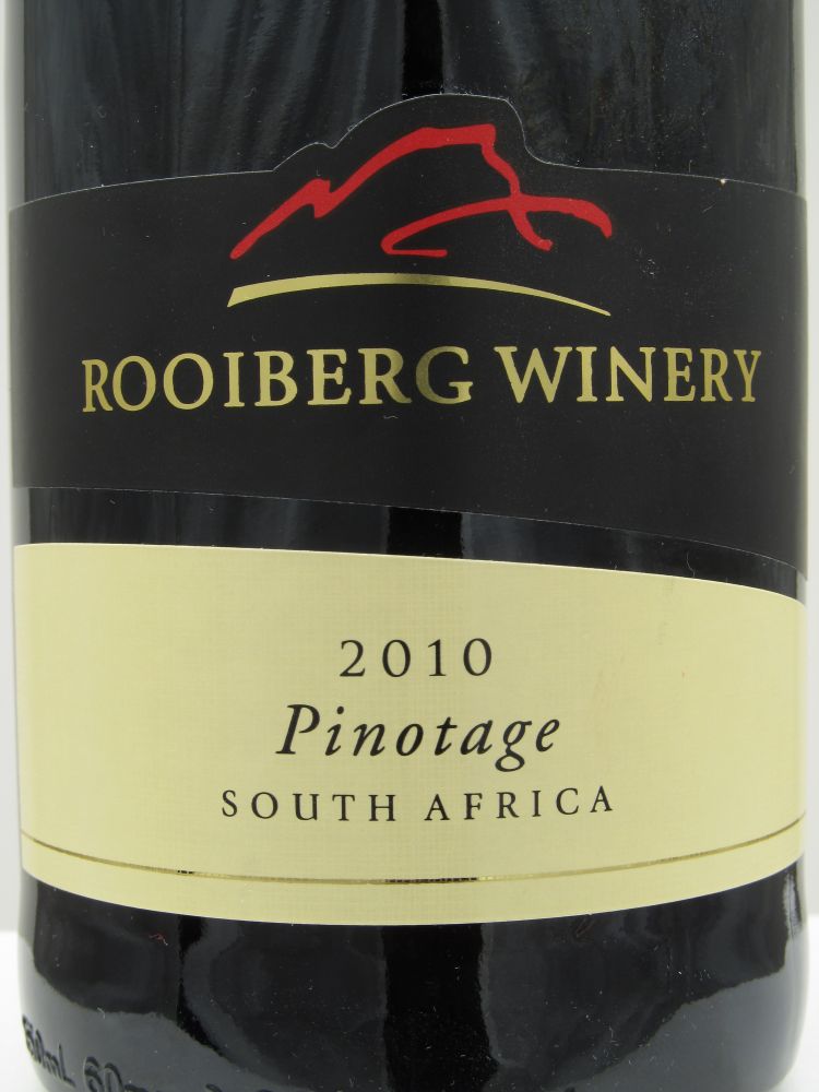 Rooiberg Winery Ltd Pinotage 2010, Лицевая, #220
