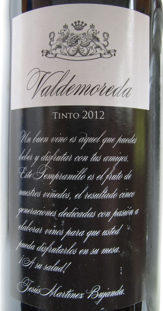 Bodegas del Mundo S.L. Valdemoreda Vino de Mesa 2012, Основная, #2205
