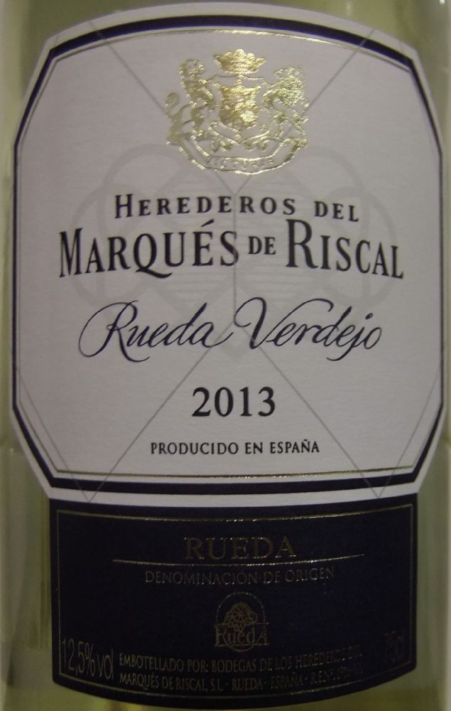 Bodegas de los Herederos del Marqués de Riscal S.L. Verdejo DO Rueda 2013, Основная, #2316