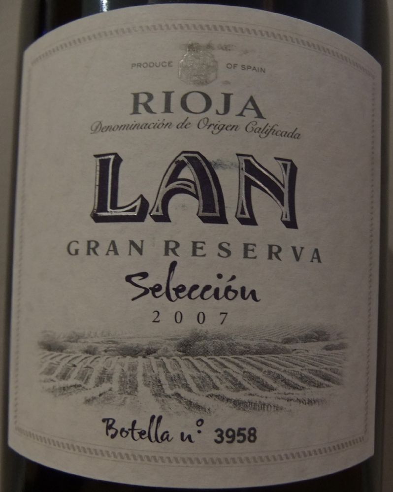 Bodegas LAN S.A. Gran Reserva Selección DOCa Rioja 2007, Основная, #2338