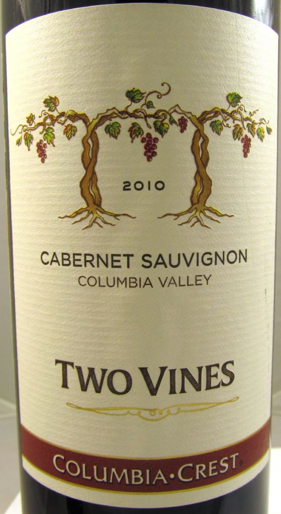 Columbia Crest Winery Two Vines Cabernet Sauvignon AVA Columbia Valley 2010, Лицевая, #234