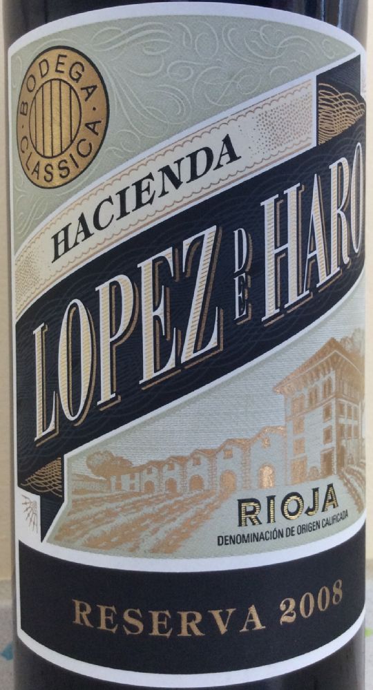 Bodega Classica S.L. Hacienda Lopez de Haro Reserva DOCa Rioja 2008, Основная, #2374