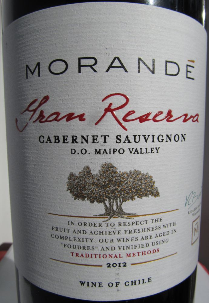 Viña Morandé S.A. Gran Reserva Cabernet Sauvignon D.O. Maipo Valley 2012, Основная, #2427