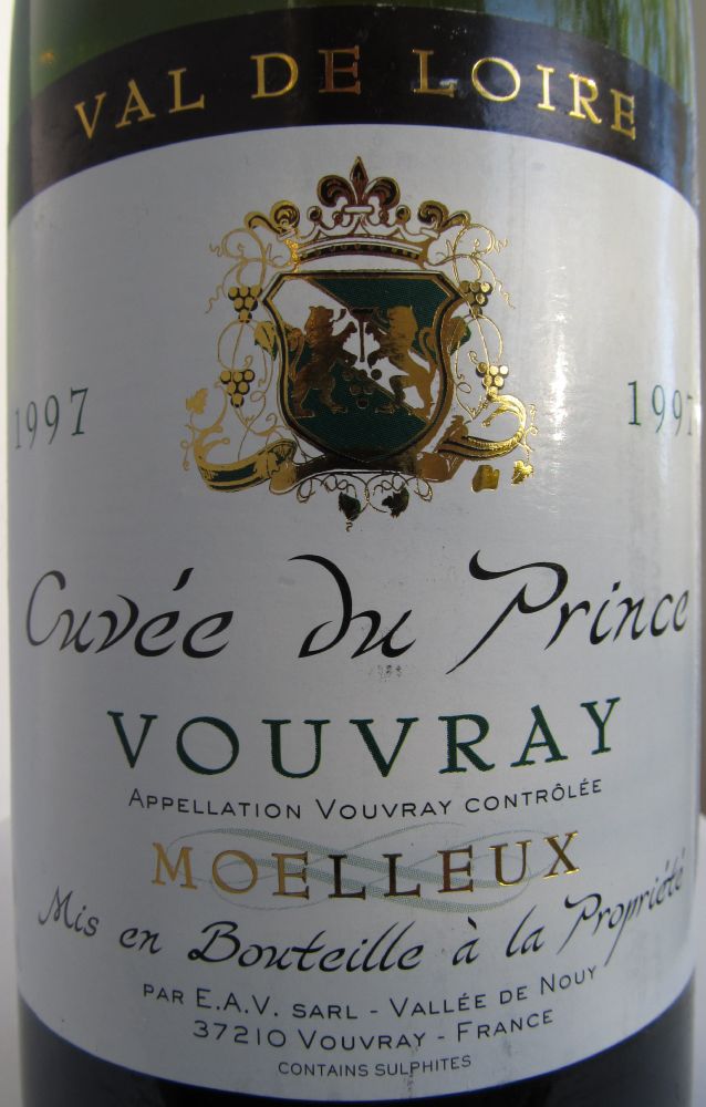 E.A.V. Sarl Cuvée du Prince Vouvray AOC/AOP 1997, Основная, #2516