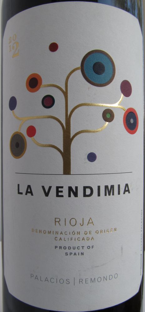 Bodegas Palacios Remondo S.A. LA VENDIMIA DOCa Rioja 2012, Основная, #2527