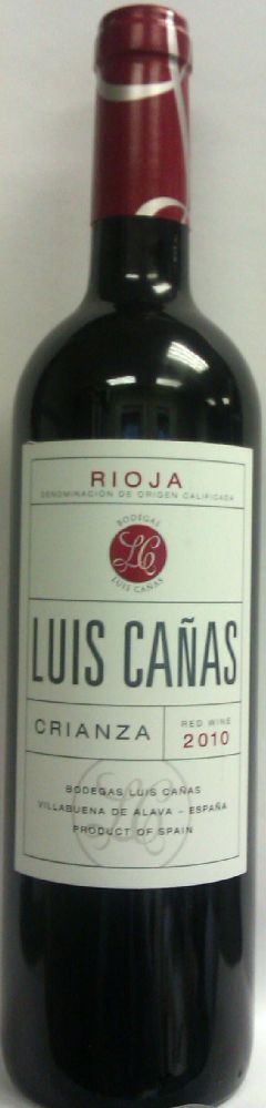 Bodegas Luis Cañas S.A. Crianza DOCa Rioja 2010, Лицевая, #2536