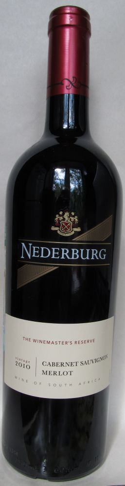 Nederburg Wines (Pty) Ltd The Winemaster's Reserve Cabernet Sauvignon Merlot 2010, Лицевая, #254