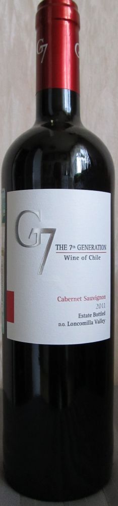 Viña del Pedregal S.A. G7 The 7th Generation Cabernet Sauvignon 2011, Лицевая, #26