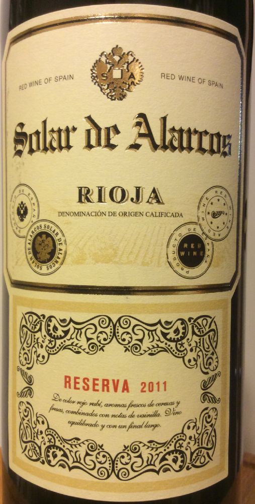 Bodegas Oreandes Solar de Alarcos Reserva DOCa Rioja 2011, Основная, #2654