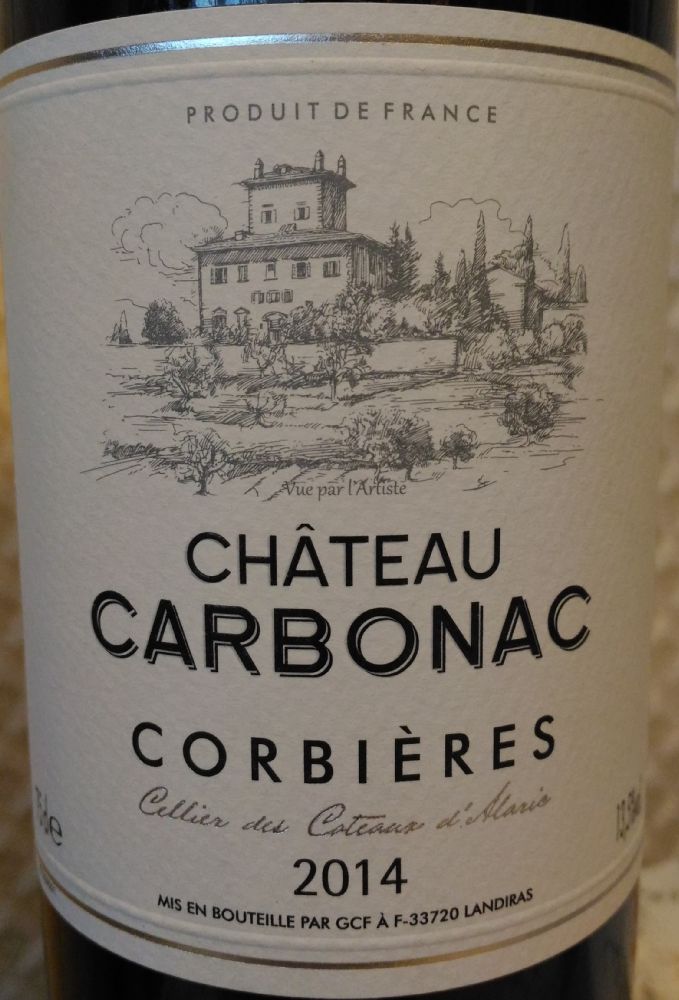 Calvet S.A.S. Château Carbonac Corbières AOC/AOP 2014, Основная, #2660
