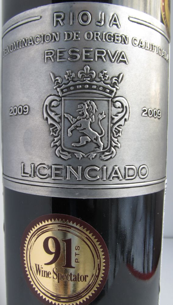 Bodegas de Familia Burgo Viejo S.L. Licenciado Reserva DOCa Rioja 2009, Основная, #2706