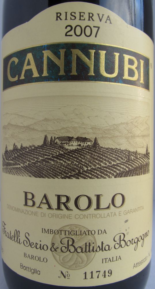 Fratelli Serio & Battista Borgogno s.a.s. CANNUBI Barolo Riserva DOCG 2007, Основная, #2710