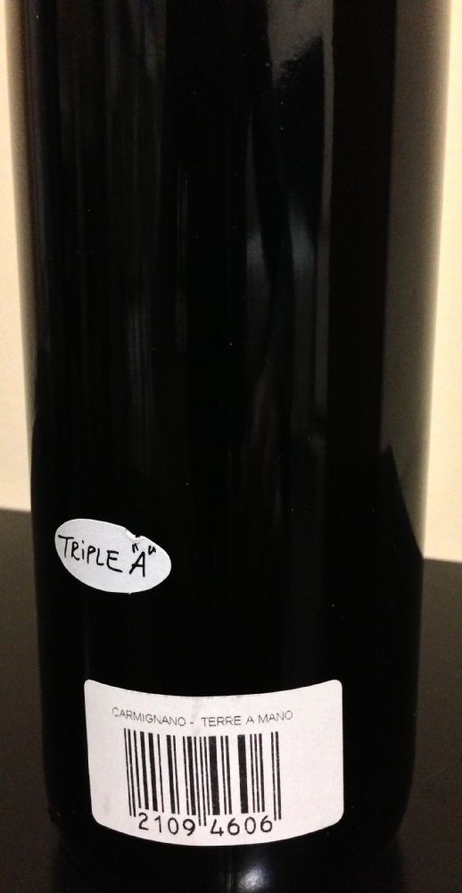 Fattoria di Bacchereto TERRE A MANO Carmignano DOCG 2010, Обратная, #272